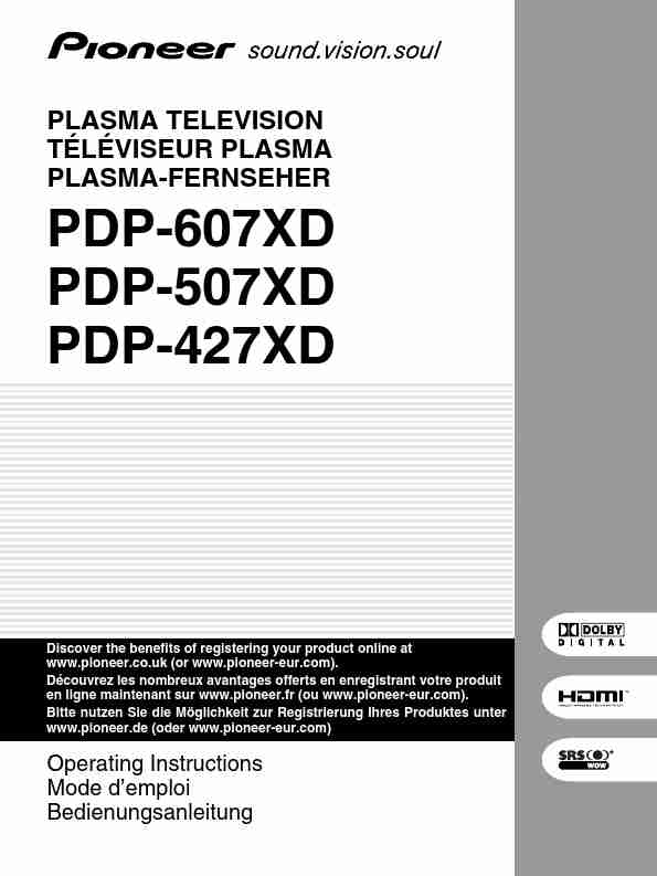 Pioneer Flat Panel Television PDP-507XD-page_pdf